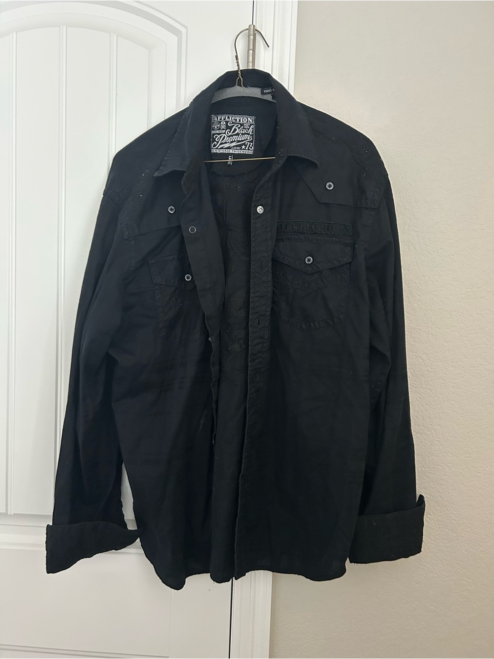 Affliction Black Premium Black Button-Up Shirt